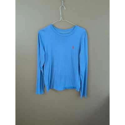 Polo Ralph Lauren Shirt Mens Medium Blue Long Sleeve Crewneck Pony Logo Tee - image 1 of 4