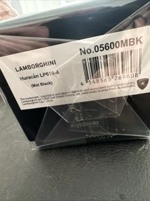 KYOSHO LAMBORGHINI HURACAN LP610-4 MODELO DE COCHE 05600MBK 1:43 mate negro nuevo Foto 1 de 4