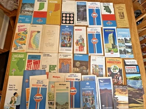 Vintage Map Collection-Including 5 Gulf Tourgide Maps! And Holiday Inn Directory - Picture 1 of 20