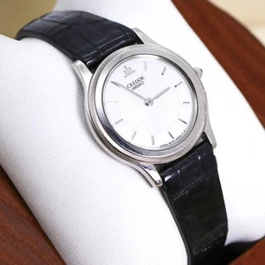 Reloj Seiko CREDOR Oro 18K Damas Correa Cuero Cuarzo Funcionando Japón - Imagen 1 de 10