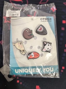 Authentic Crocs Jibbitz Charms Animal Lover - Dog Cat Shark Sloth Fox 5-Pack NEW - Picture 1 of 3
