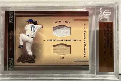 Camiseta deportiva de murciélago Hideo Nomo 2004 Playoff Prime Cuts material combos #7 20/25 Foto 1 de 2