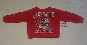 5T Minnie Mouse Lake Tahoe Ski Club California Nevada rot Winter Sweatshirt Mädchen - Bild 1 von 12