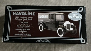 Ertl 1927 Grham Panel Truck Bank mit Zertifikat 1:25 Havoline ~ NEU ~ KOSTENLOSER VERSAND - Bild 1 von 6