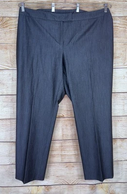 Pantalones para mujer Anne Klein 20W Plus elásticos de sarga refinada ajustados de pierna recta usados en excelente estado Foto 1 de 4