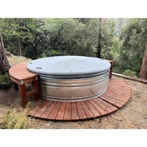 Cubierta de piscina inflable al aire libre con tanque plegable DWF redonda de 8 pies - Imagen 1 de 10