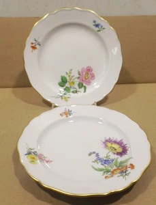 2 Meissen Porzellan Kuchen/Vesperteller  Streublumen Dm.18,5cm  2 .Wahl - Bild 1 von 5