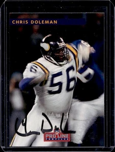 1992 Pro Line Profiles Chris Doleman Auto #NNO Vikings - Picture 1 of 2