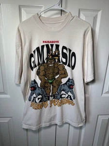 Paisaboys "Gimnasio Azteca" Tee Creme Streetwear Herren Shirt Größe Large - Bild 1 von 5