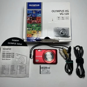 Olympus VG-120 14.0MP Digital Camera Tested + Charger, Battery, Guide, Cables - Picture 1 of 20