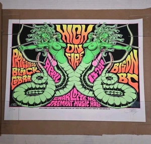 High On Fire Concert Poster Charlotte NC 2010 Stainboy Signed, Number 3/190 RARE - Picture 1 of 5