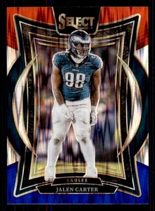 2024 Panini Select Red Blue Prizm Shock #65 Jalen Carter Philadelphia Eagles - Picture 1 of 2