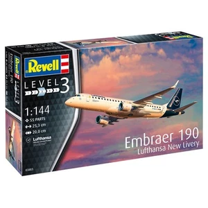 Revell 03883 Embraer 190 Lufthansa New Livery Passenger Plane Model Kit 1:144 - Picture 1 of 7