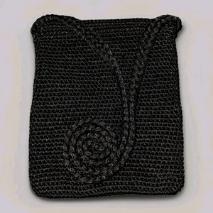The Sak schwarze kleine Umhängetasche • eng gewebte leichte Strickhandtasche • gebraucht, in einwandfreiem Zustand - Bild 1 von 11