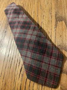Vintage 30s 40s Botany MacPherson Wool Tartan Untipped Swing Tie Wide Depression - Picture 1 of 12