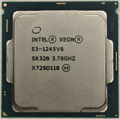 Intel Xeon E3-1245 V6 LGA-1151 CPU Processor 3.70 GHz 4-Core 8MB 73W GPU P630 - Image 1 of 2