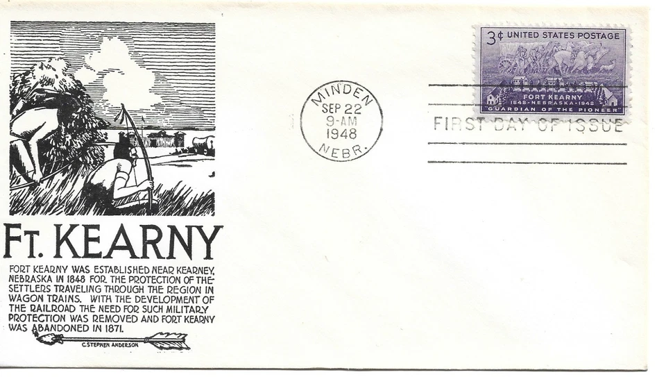 1948 FDC, FORT KEARNY, NEBRASKA - Image 1 of 1