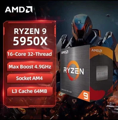 AMD Ryzen 9 5950X 16-Core 32-Thread CPU GAMING PROCESSOR| AM4| New Sealed | UK - Image 1 of 4