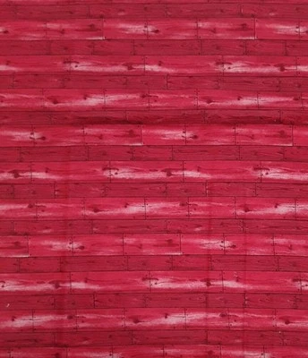 YB2, New, 44" x 70", 100% Cotton, Marcus Brothers Textiles, Red Wooden Planks - Image 1 of 3