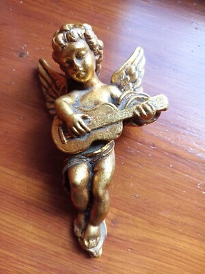 ANCIEN PETIT ANGE CHERUBIN EN PLATRE A SUSPENDRE - Photo 1/4