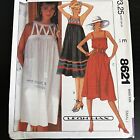Vintage 1980s McCalls 8621 Leon Max Strappy Sun Dress Sewing Pattern Small UNCUT