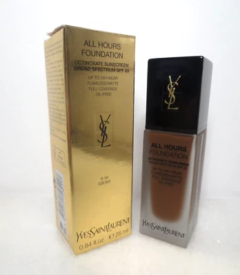 YVES SAINT LAURENT (YSL) ALL HOURS FOUNDATION SPF 20 #B90 EBONY 0.84OZ BOXED - Image 1 of 2