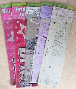 Eleganza Party BANNERS - 7 Options - Bride to be Anniversary Engagement Mr & Mrs - Picture 1 of 16