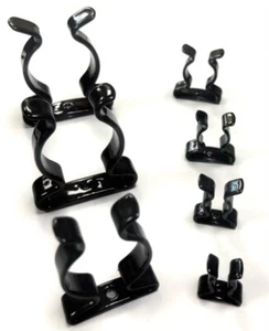120 X Verschiedene Werkzeug Clip Schwarz Plastik Mantel Feder Stahl Griff - Bild 1 von 1