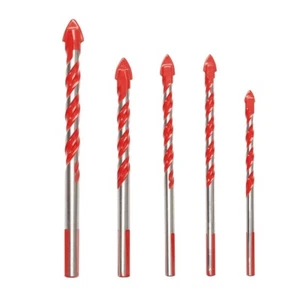 5x Tile Drill Bit Set for Ceramic Porcelain TCT Tipped Multi-Material Masonry - Picture 1 of 12