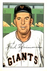 1987 CCC 1952 Bowman #234 Fred Fitzsimmons New York Giants - Picture 1 of 2