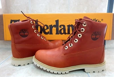 Boot TIMBERLAND [6 Inch] Pelle Arancione Size USA 7.5 [38.5 IT] Nuove (PANINARO) - Imagen 1 de 4