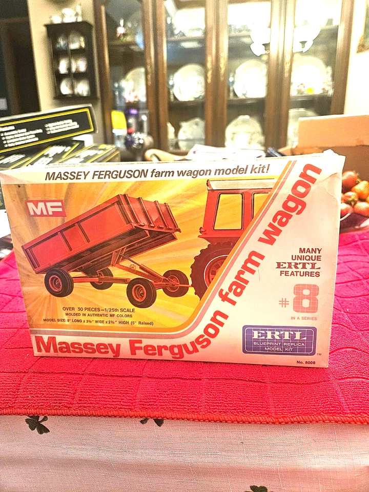  Vintage ERTL Model Kit Massey Ferguson  Farm Wagon Factory Sealed Kit #8008  - Image 1 of 1