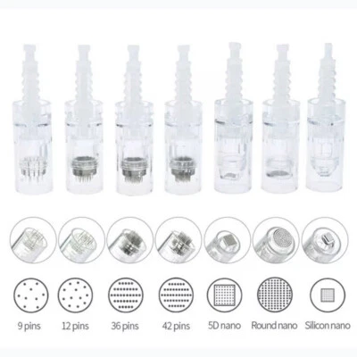 MARKENLOS Dermapen Microneedling Agujas Cabezales de repuesto para Dermapen con rosca Cierre KG