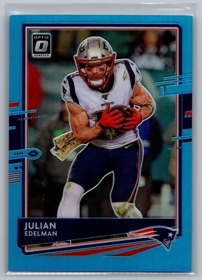 Julian Edelman 2020 Donruss Optic AQUA #67 Football Card NFL Patriots /299 - Image 1 of 2