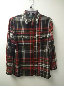 NWOT Lauren Ralph Lauren Wool Plaid Shacket Women small Country Long Sleeve - Picture 1 of 6
