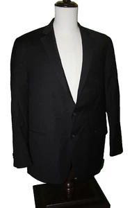 HSM Hart Schaffner Marx 46R Charcoal Wool Sport Coat Made in USA Classic Blazer - Picture 1 of 9