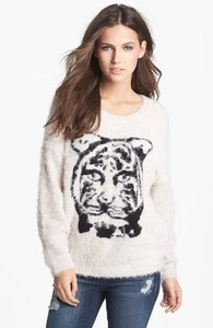 SUÉTER PESTAÑAS DE TIGRE LOVE BY DESIGN JUNIORS X-Small Nordstrom Usado en Excelente Condición - Imagen 1 de 3