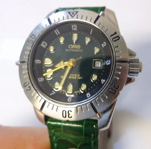 Reloj Suizo ORIS Automático Zafiro Resistente al Agua Acero Inoxidable Curva Verde - Imagen 1 de 1