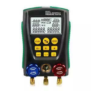 Refrigeration Digital Manifold Gauge HVAC Vacuum Pressure Temperature Tester - Picture 1 of 8