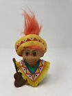 Russ Troll Mexican Sombrero Poncho Fiesta Orange Hair 90s Doll Toy Vintage Retro