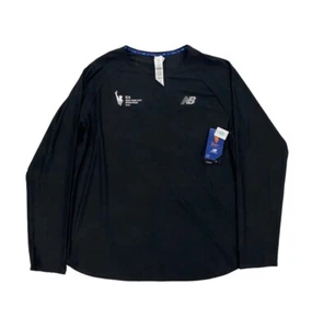 NEW New Balance New York City Marathon 2023 Q Speed Long Sleeve Black Mens Shirt - Picture 1 of 8