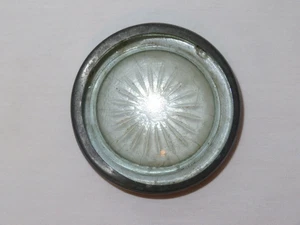 Vintage GEM Sunburst Canada Zinc Ring Lid W/ Glass Insert ~ UNIQUE - Picture 1 of 9