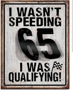 I wasn’t speeding Metal tin sign racing car home Shop Garage Wall decor #2057 - Picture 1 of 1