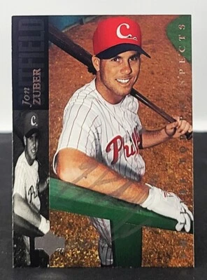 JON ZUBER Signed 1994 Upper Deck Baseball Card #199 Clearwater Phillies - Image 1 of 2