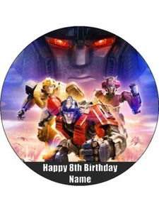 Transformers One Edible Cake Topper Wafer Birthday Cake Decoration (4 Sizes) - Picture 1 of 8