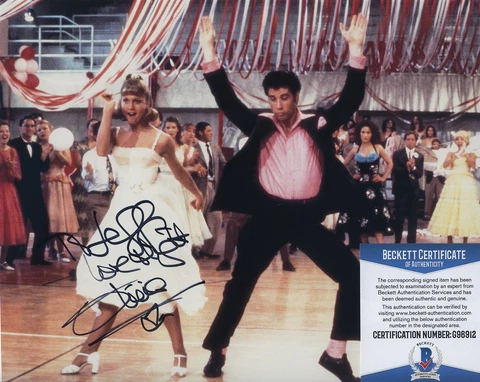 OLIVIA NEWTON-JOHN SIGNED AUTOGRAPHED GREASE PHOTO TO JEFF BAS COA BECKETT Cover