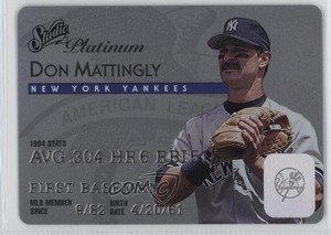1995 Studio Platinum Plastic Stock Don Mattingly #3