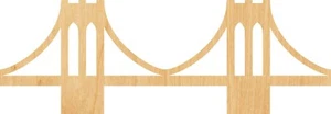 Brooklyn Bridge Laser Cut Out Holzform Bastelbedarf - Holzhandwerk Ausschnitt - Bild 1 von 1