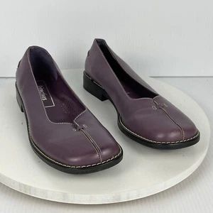 Directives Purple Plum Leather Flats Made In Brazil Women's Sz 8 - Picture 1 of 8
