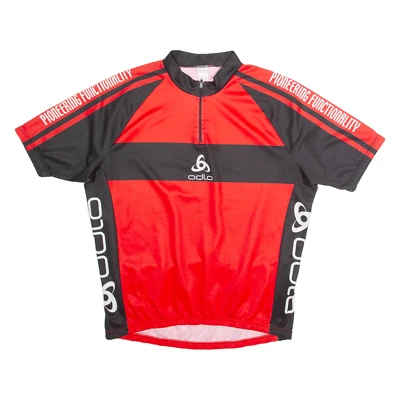 Camiseta deportiva de ciclismo ODLO para hombre roja 1/4 cremallera XL Foto 1 de 4